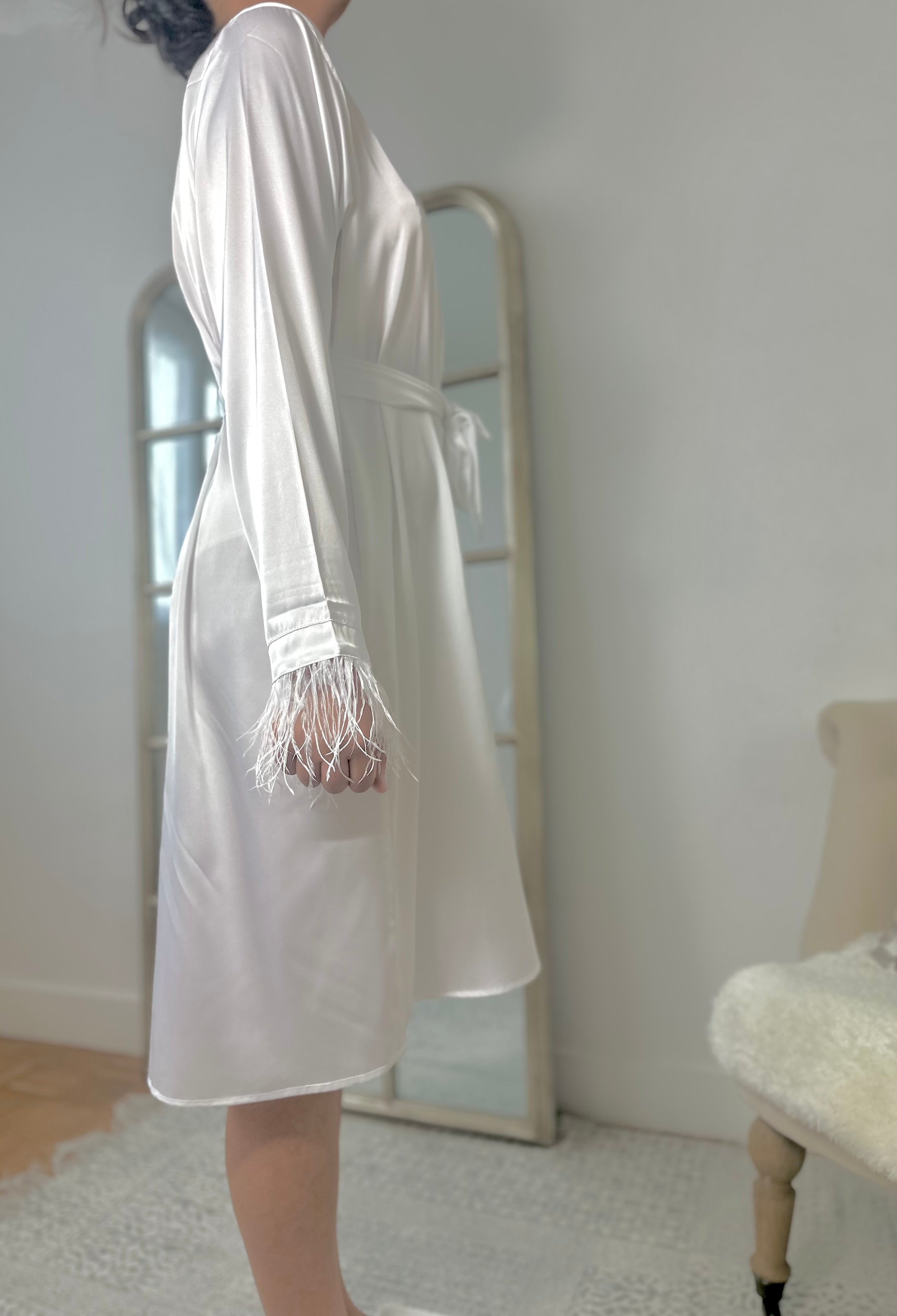 Peignoir plumes