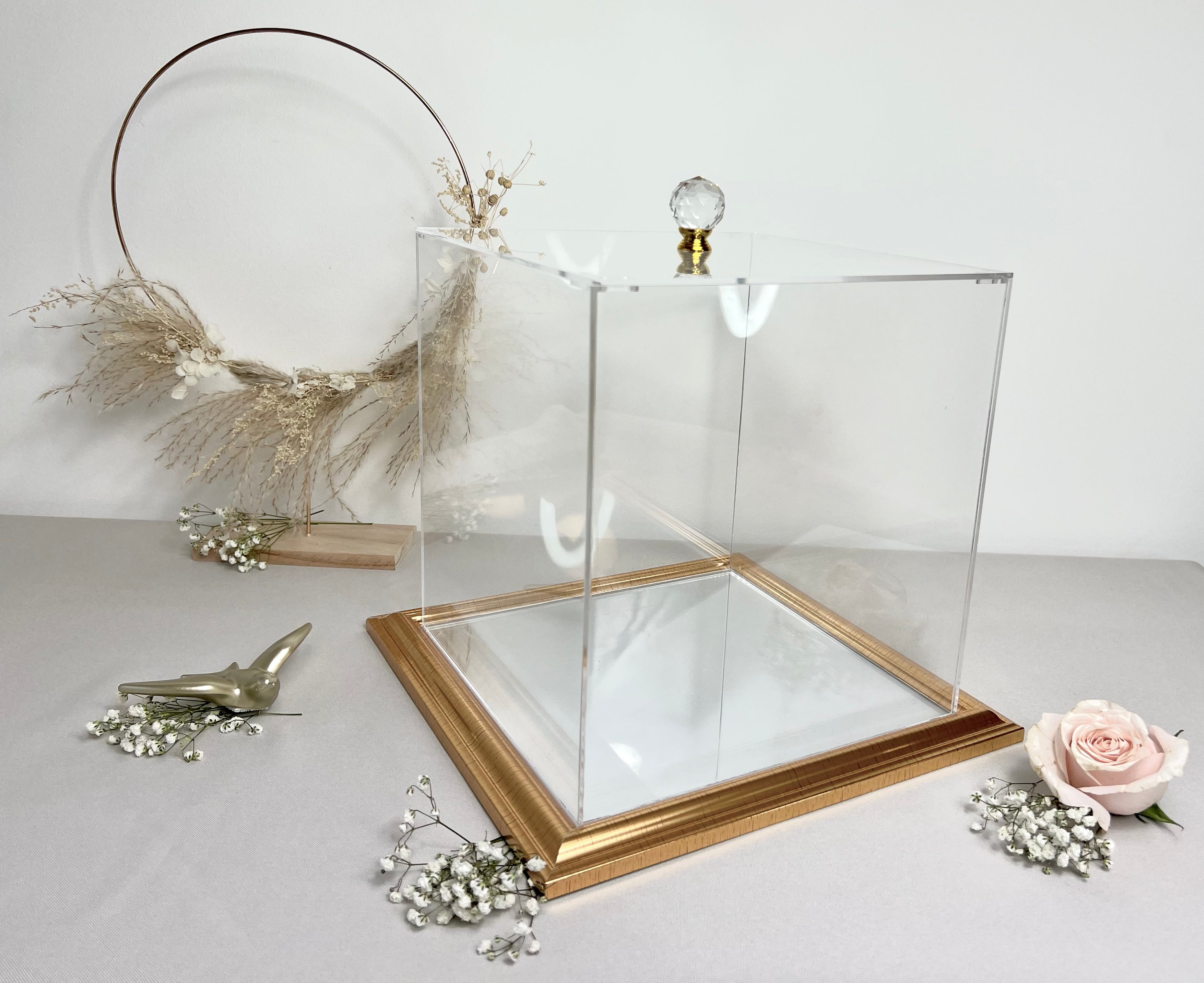 Boîte plexi - doré
